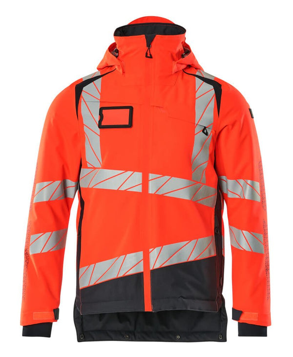 Talvitakki - 19335 - 231 - hi - vis punainen/syvä tummansininen - Safewear Suojainkauppa