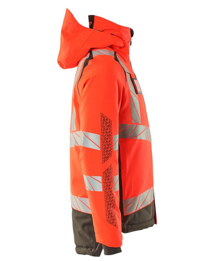 Talvitakki - 19335 - 231 - hi - vis punainen/tumma antrasiitti - Safewear Suojainkauppa